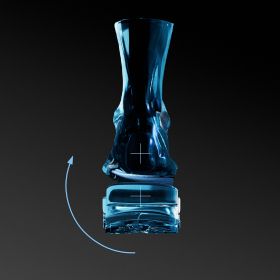 Glasbehälter, Kunststoffdeckel, Blauer Kristall, Transluzente Flasche, Flüssigkeitsbehälter
