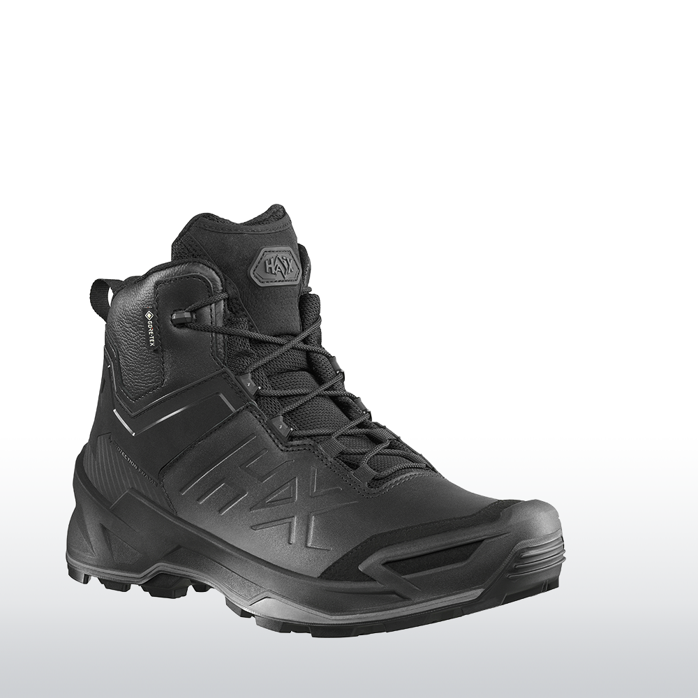 Stiefel, Taktischer Stiefel, Wanderschuh, Gummi Sohle, Schwarz