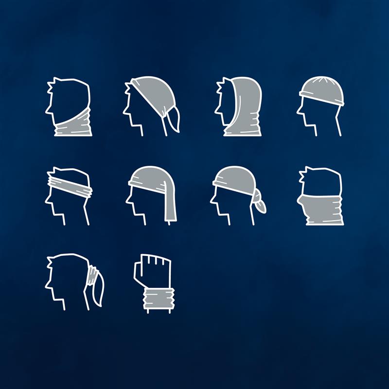 Kopfband, Bandanas, Masken, Handschuhe, Silhouetten