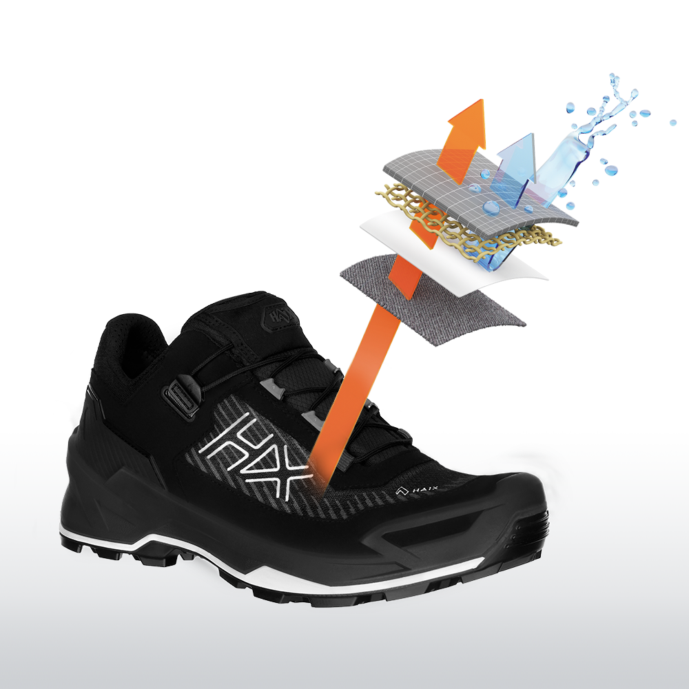 Trail-Schuh, Schwarzer Schuh, Athletische Schuhe, Outdoor-Sneaker, Atmungsaktives Mesh